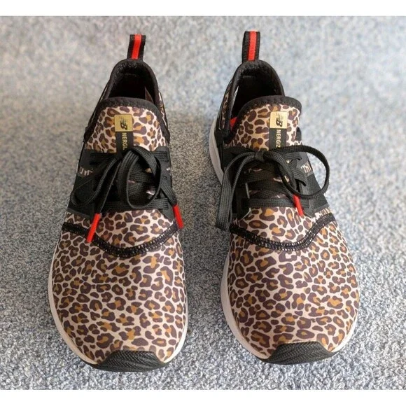 New Balance Size 7.5 Nergize Sport V1 Leopard Print Sneakers Athletic Shoes - Picture 2 of 8